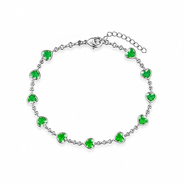 Pulseira Mosaico Rinascita Verde em Aço Inox