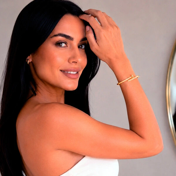 Bracelete Prego Majesté Cravejado Ouro Amarelo 18K