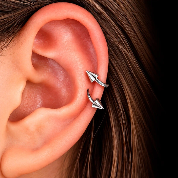 Piercing Espiral Twister Flecha Aço Inox Cirurgico