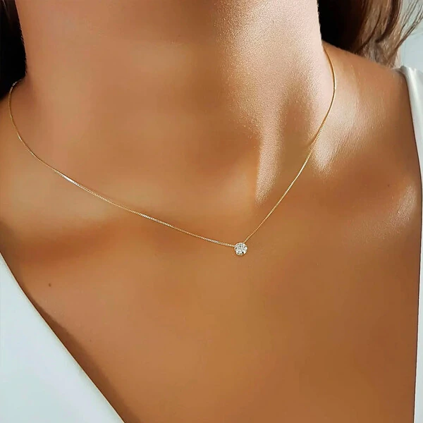 Colar Touch Ponto de Luz Ouro Amarelo 18K