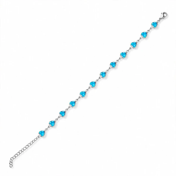 Pulseira Mosaico Serenità Azul em Aço Inox