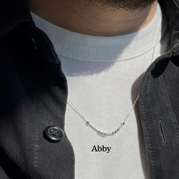 Colar Codigo Morse Personalizado