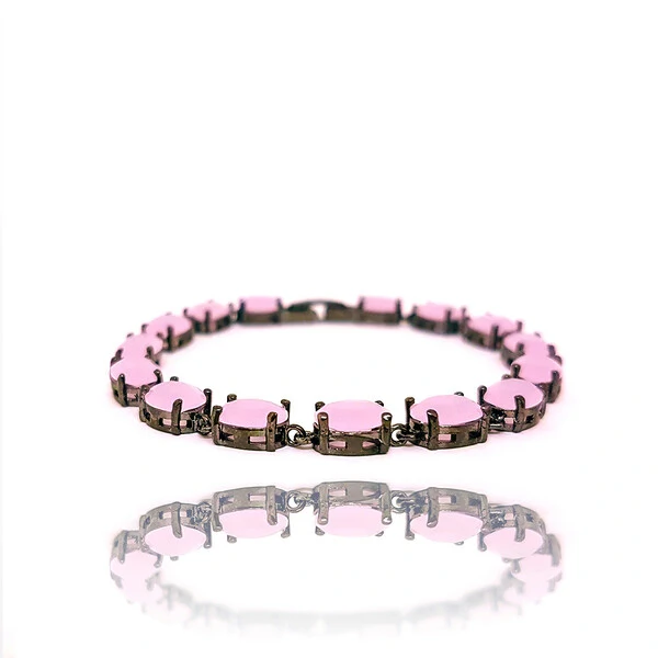 Pulseira Patagônia Cristal Rose Black Rhodium
