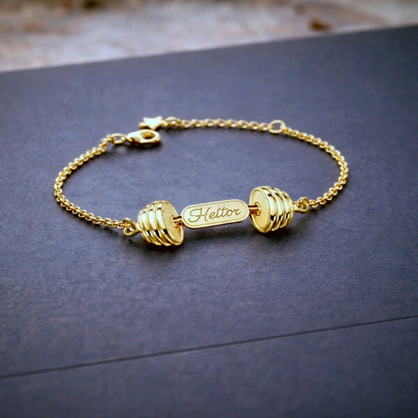 Pulseira Personalizada Infantil & Baby Menino Ouro Amarelo 18K