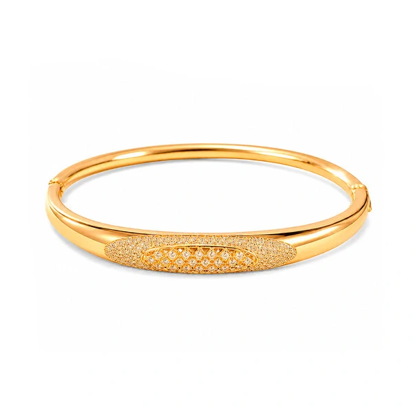 Bracelete Lumière Cravejado Ouro Amarelo 18K