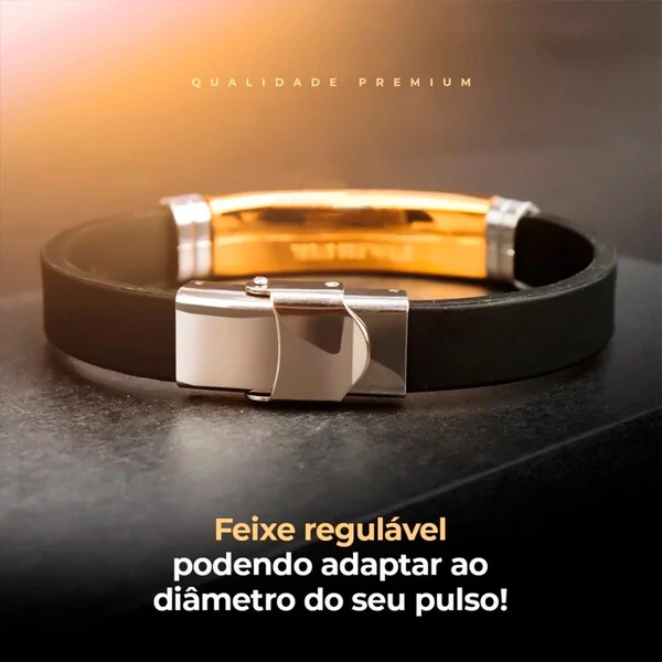 Pulseira Masculina Jesus Gold em Aço Inoxidável – Fé e Estilo