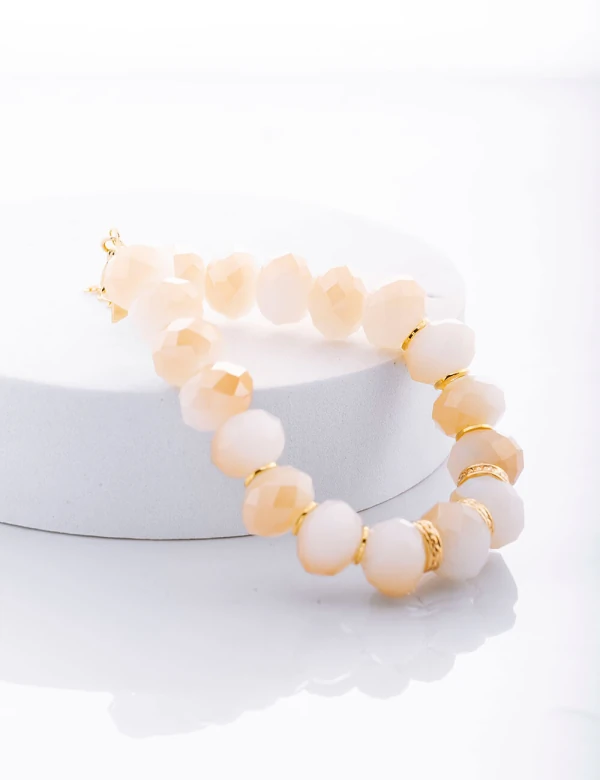 Pulseira Cristal Irizado Nude