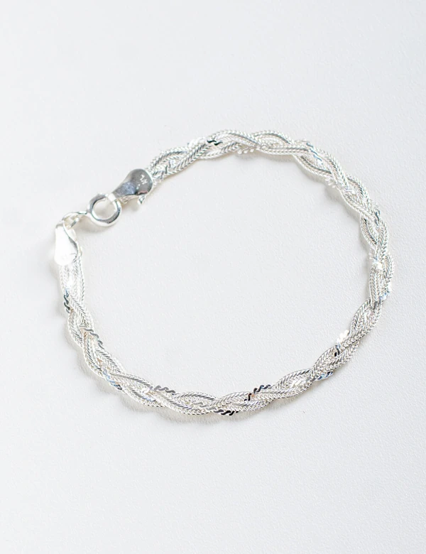 Pulseira Melinda Flat Trançada Prata 925