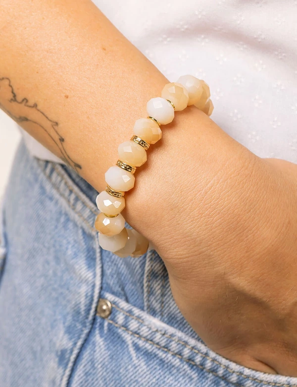 Pulseira Cristal Irizado Nude
