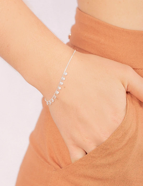 Pulseira Melinda Pontos de Luz Prata 925