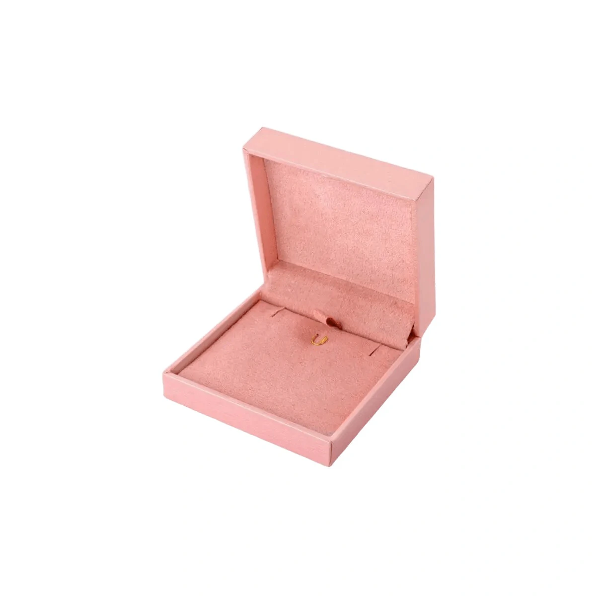 FotoCaixinha quadrada para presente em courino e veludo (rosa)