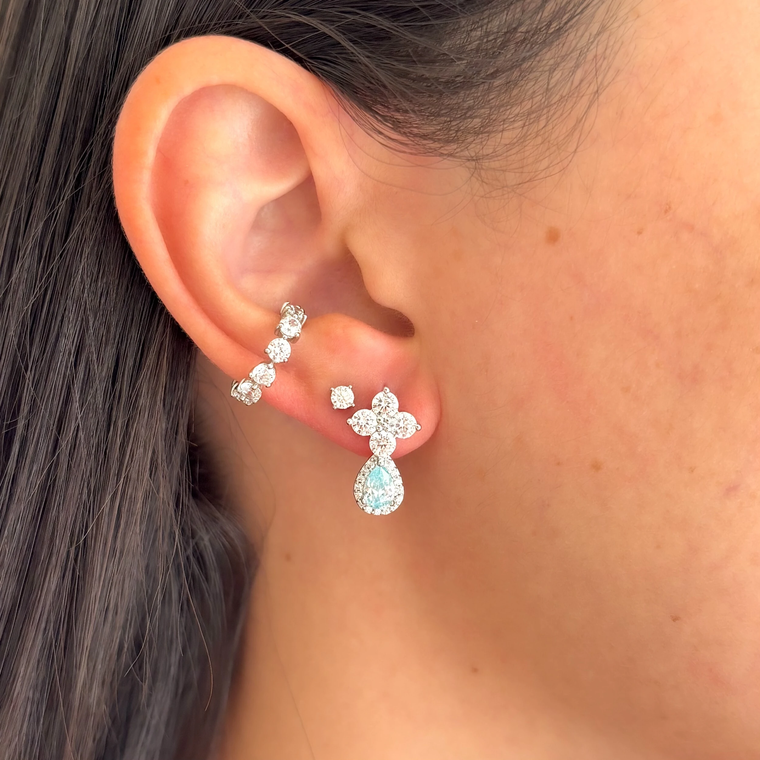 FotoBrinco Lillet zircônia água marinha ródio branco