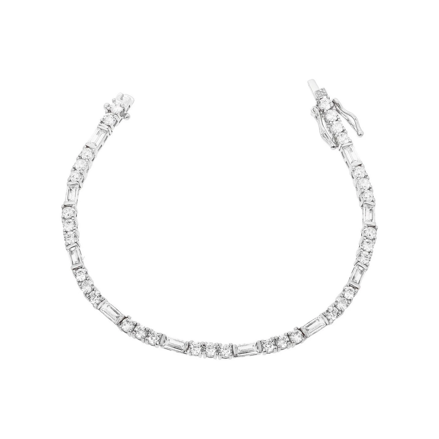 FotoPulseira riviera Patrícia zircônias brancas ródio branco