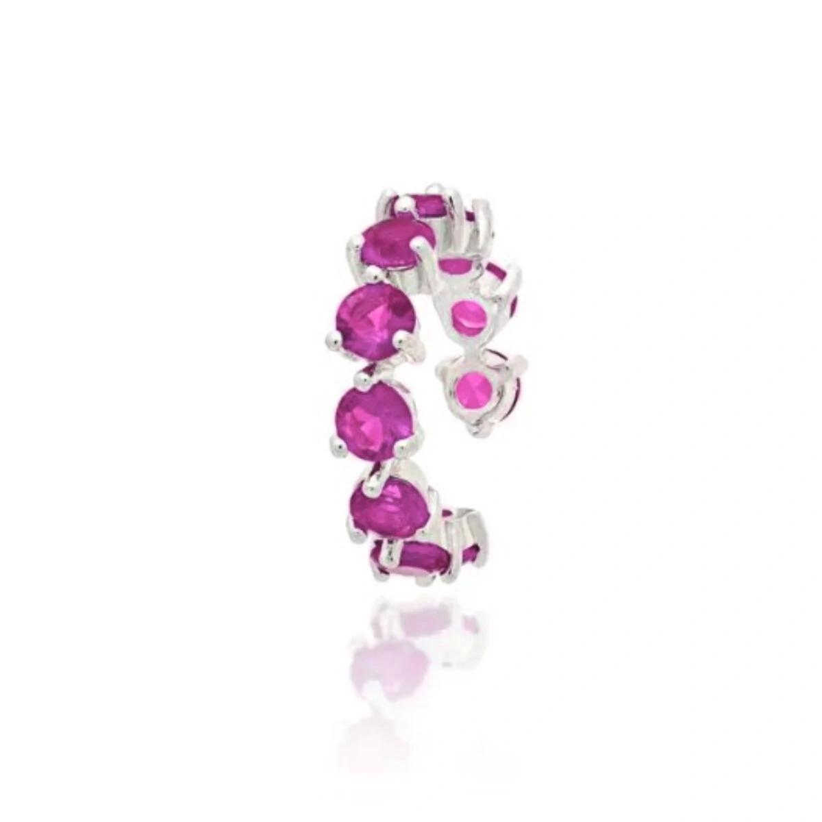 FotoPiercing fake Sofia zircônia turmalina pink prata 925