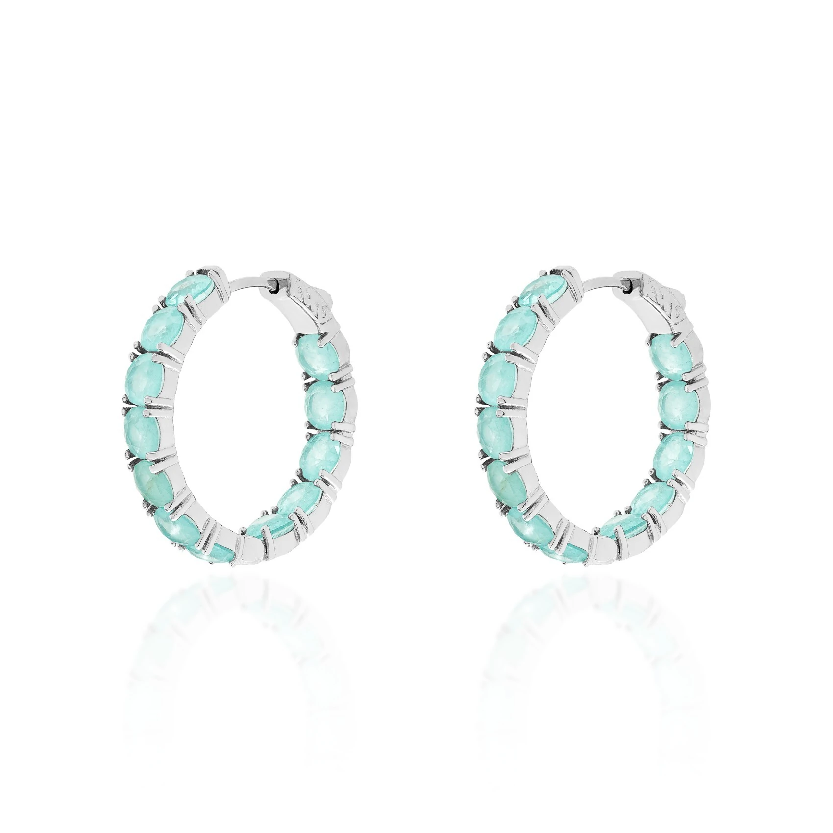 FotoBrinco argola Maeva esmeralda colombiana fusion ródio branco