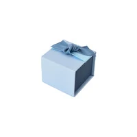 Caixinha de anel para presente em papel e veludo (azul)