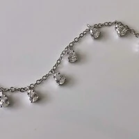 Colar Camila gotas zircônias brancas ródio branco