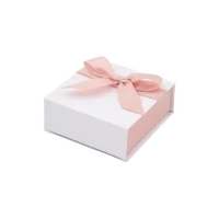 Caixinha para presente em papel e veludo (rosa) 9x9