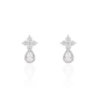 Brinco Lillet zircônia branca ródio branco