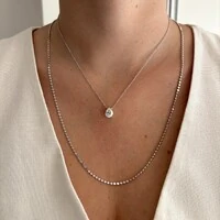 Colar Lúcia gota Moissanite prata 925