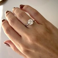 Anel solitário Ravena zircônia branca prata 925