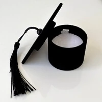 Caixinha para anel chapéu formatura capelo preto