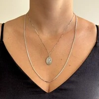 Colar medalha São Judas Tadeu prata 925