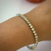 Pulseira classic riviera zircônias fancy yellow ródio branco