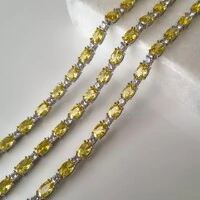 Pulseira riviera Lucy zircônias fancy yellow ródio branco