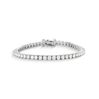 Pulseira riviera Moissanite 10 pontos prata 925 (3mm)