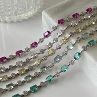 Pulseira riviera Anna zircônias brancas ródio branco