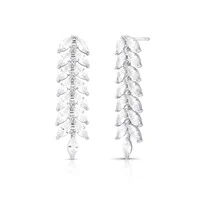 Brinco Euphoria zircônias brancas ródio branco