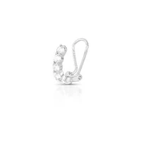 Piercing fake Sky zircônias brancas prata 925