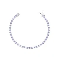 Pulseira riviera Bonnie zircônias tanzanita ródio branco