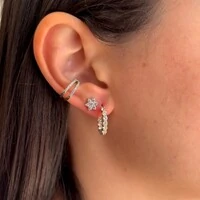 Brinco argola Jenny zircônias fancy yellow prata 925