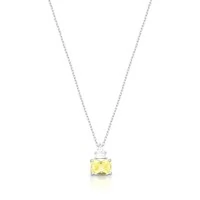 Colar Tróia zircônia fancy yellow ródio branco