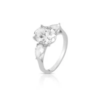Anel Blake oval zircônia branca prata 925
