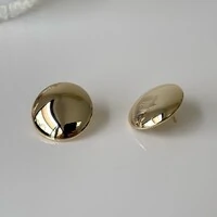 Brinco Silvia redondo liso ouro