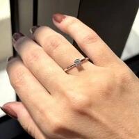 Anel solitário Doha zircônia branca prata 925