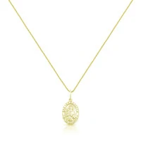 Colar medalha São Judas Tadeu prata 925 banho ouro