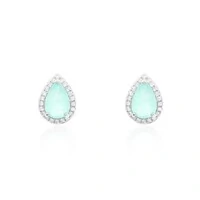 Brinco Joy gota esmeralda colombiana fusion prata 925