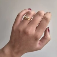 Anel Jack Moissanite prata 925 banho ouro