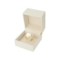 Caixa para presente em courino off-white (anel)