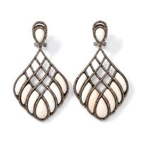 Brinco Lina cravejado ródio negro