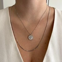 Colar Espírito Santo com madrepérola e zircônias ródio branco