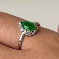 Anel Thay gota esmeralda fusion prata 925