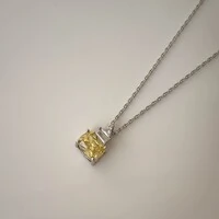 Colar Tróia zircônia fancy yellow ródio branco