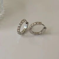 Brinco argola Jenny zircônias fancy yellow prata 925