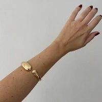 Pulseira bracelete Ada liso ouro