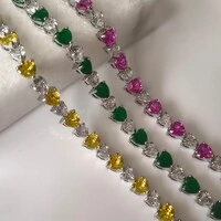 Pulseira riviera Love zircônias fancy yellow ródio branco